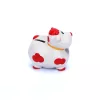 Foltos boci - porcelán pénzérme gyűjtő persely - 12 x 11x 8 cm - piros foltos