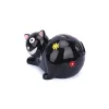 Porcelán cica - pénzérme gyűjtő persely - 17 x 10 cm - fekete