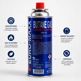 EURO-MAXX butángáz patron MSF-1a 227 g, szelepes