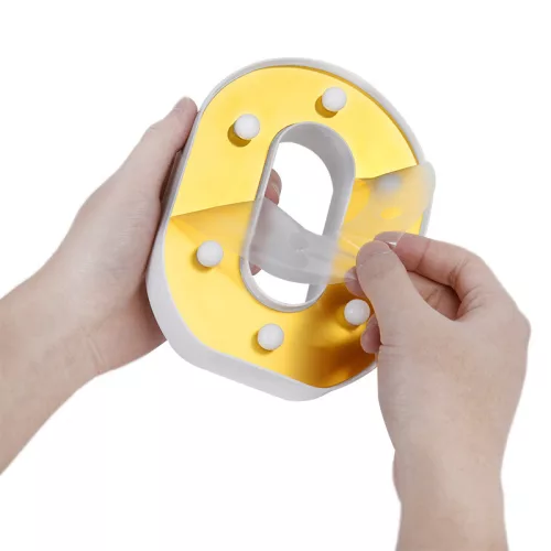 LED Dekoráció Betűk Ábécé Száma Lámpa 22 cm Arany - 6 Szám