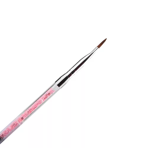 Torch kétfunkciós ecset porcelán építő és tűhegyes díszítő fejjel 16,5 cm 1.0 tűhegyes TŰ+ 2# Ecset- sötét rózsaszín