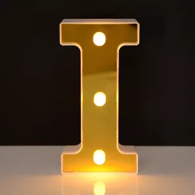   LED Dekoráció Betűk Ábécé Száma Lámpa 22 cm Arany - I ábécé
