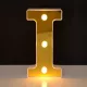 LED Dekoráció Betűk Ábécé Száma Lámpa 22 cm Arany - I ábécé
