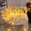 LED Dekoráció Betűk Ábécé Száma Lámpa 22 cm Arany - P ábécé