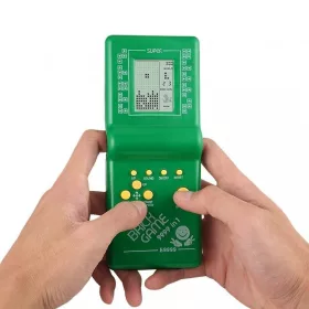   Retro elektronikus Tetris tégla játék gép, klasszikus kézi pocket játék gép