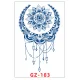 Növényi Alapú Tartós Matrica Tetoválás 110 x 180 mm GZ-183