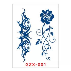   Növényi Alapú Tartós Matrica Tetoválás 80 x 110 mm GZX-001
