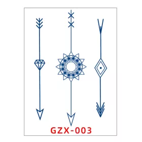   Növényi Alapú Tartós Matrica Tetoválás 80 x 110 mm GZX-003