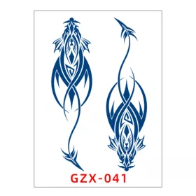   Növényi Alapú Tartós Matrica Tetoválás 80 x 110 mm GZX-041