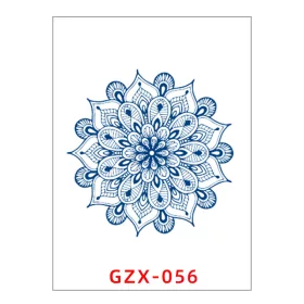   Növényi Alapú Tartós Matrica Tetoválás 80 x 110 mm GZX-056