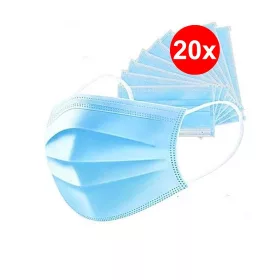 Szájmaszk kék 3rétegű 20db/csomag