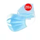 Szájmaszk kék 3rétegű 20db/csomag
