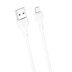 XO-NB200 USB-microUSB kábel, fehér 2.1A - 2 méter