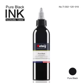   Tetováló festék 120 ml - SOLONG - TI302-120 - Fekete / Matt fekete