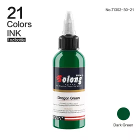   Tetováló festék 30 ml - SOLONG - TI302-30 - Dark Green / Sötétzöld
