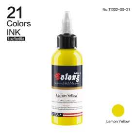   Tetováló festék 30 ml - SOLONG - TI302-30 - Lemon Yellow / Citromsárga