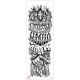 Vízálló ideiglenes Tetováló Matricák 170 x 480 mm TQB-333