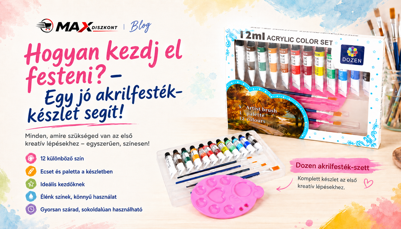 Hogyan kezdj el festeni? – Egy jó akrilfesték-készlet segít!